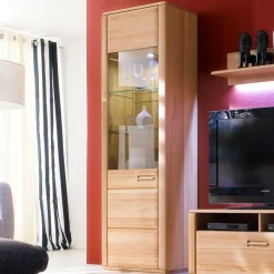 Wohnzimmer Vitrine Athias aus Kernbuche^Wohnen Hot