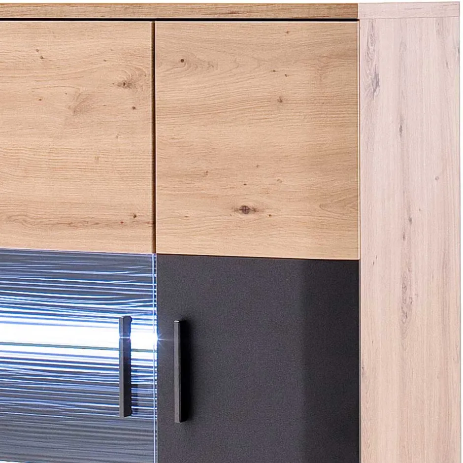 Wohnen Wohnzimmer Vitrine Highboard zweifarbig - Vecenda