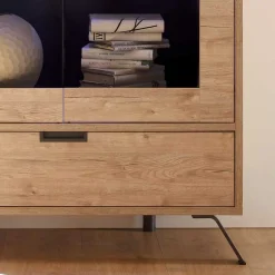 Wohnen Wohnzimmer Vitrine im Eiche Dekor - Rodonda