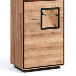 Wohnen Wohnzimmer Vitrine mit Hirnholz Applikation - Shipper