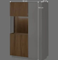 Wohnen Wohnzimmer Vitrinenschrank mit LED Beleuchtung - Miloris