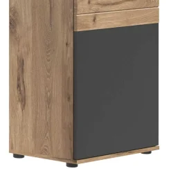 Wohnen Wohnzimmer Vitrinenschrank in der Größe 57x200x37 cm - Lucios