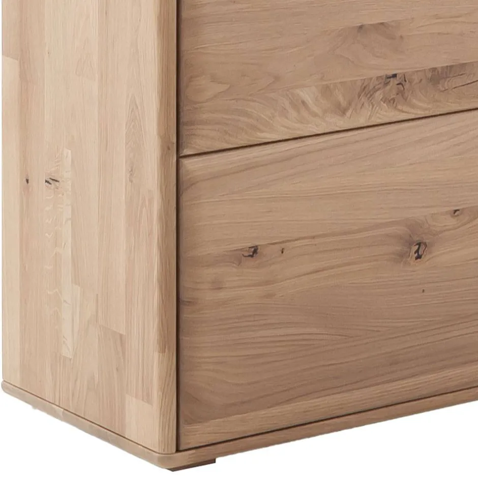 Wohnen Wohnzimmer Vitrinenschrank in Asteiche Hell - Azzurian