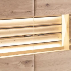 Wohnen Wohnzimmer Vitrinenschrank in Asteiche Hell - Azzurian