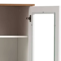 Wohnen Wohnzimmer Vitrinenschrank in Weiß - Cabinda