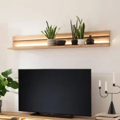 Wohnen Wohnzimmer Wandboard aus hellem Massivholz - Azzurian