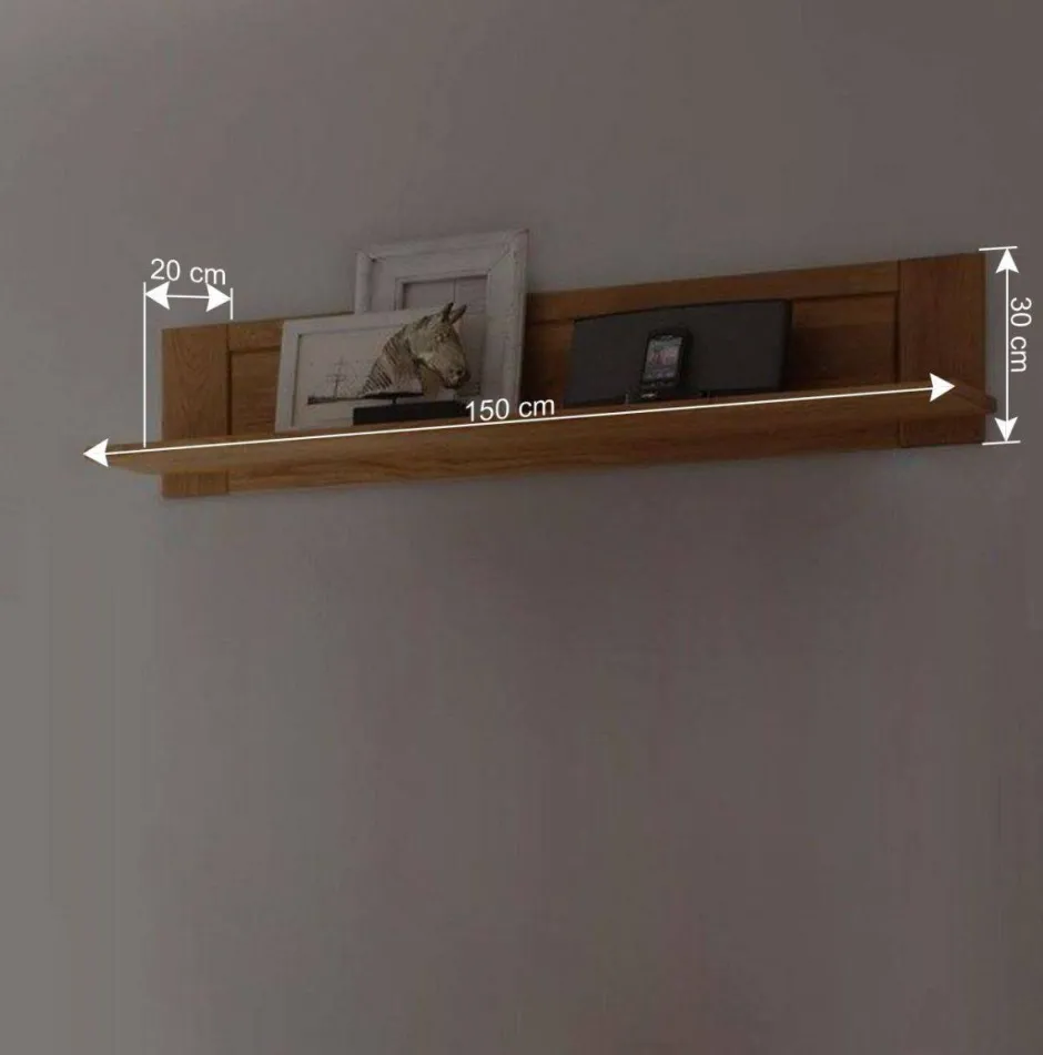 Wohnzimmer Wohnwand Ladressa aus Wildeiche geölt und gewachst (vierteilig)^Wohnen Discount