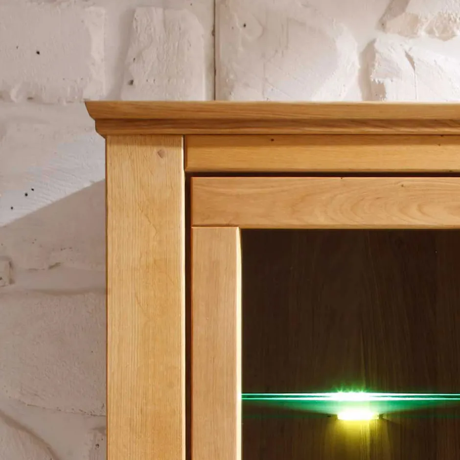 Wohnzimmer Wohnwand Ladressa aus Wildeiche geölt und gewachst (vierteilig)^Wohnen Discount