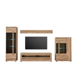 Wohnzimmer Wohnwand Möbelkombi - Brocus (vierteilig)^Wohnen Best