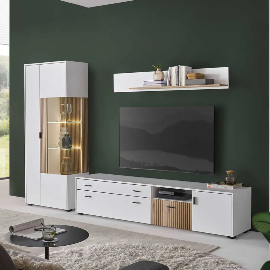 Wohnzimmer Wohnwand Set zweifarbig - Nenaloro (dreiteilig)^Wohnen Sale