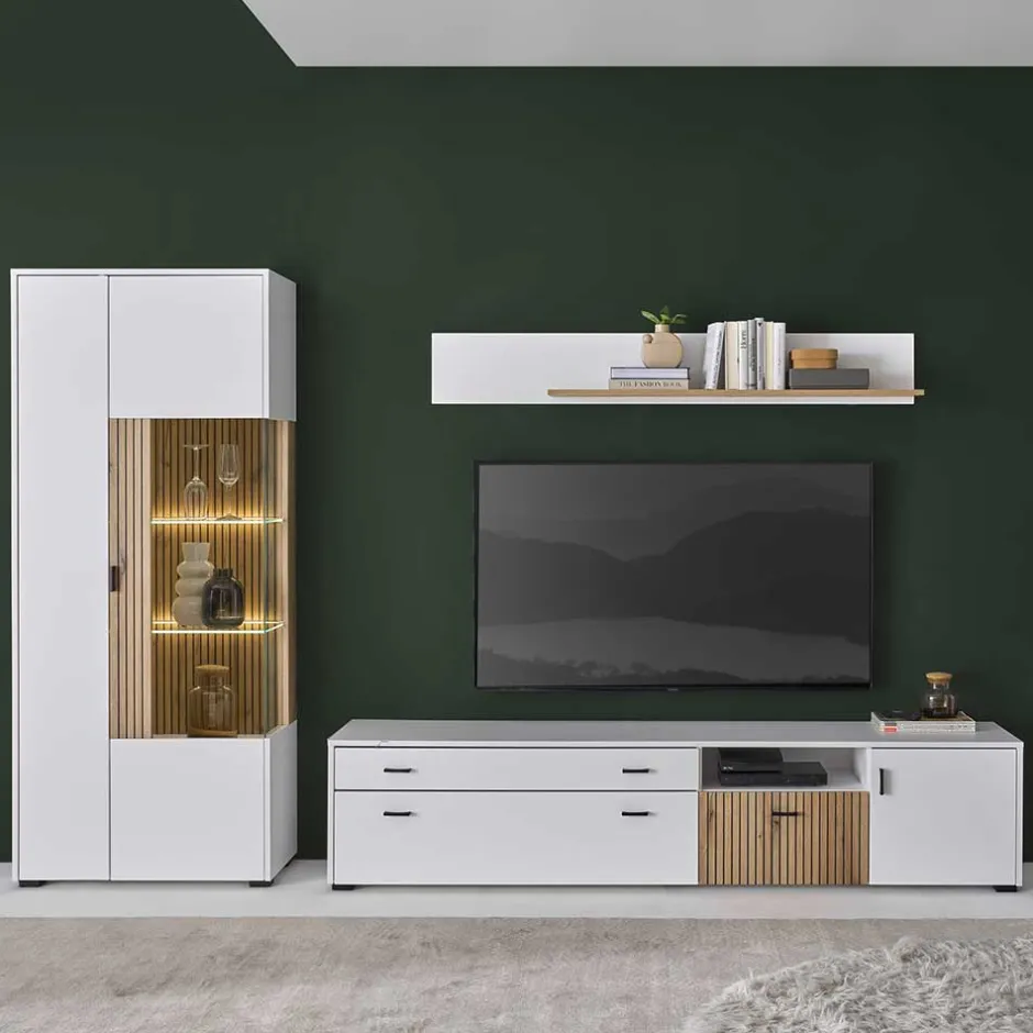 Wohnzimmer Wohnwand Set zweifarbig - Nenaloro (dreiteilig)^Wohnen Sale