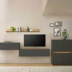 Wohnen Wohnzimmer Wohnwandmöbel Kombi - Ahilav (vierteilig)