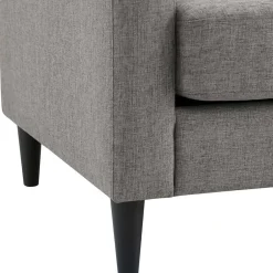 Wohnen Wohnzimmercouch in Hellgrau Stoffbezug - Katja