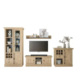 Wohnen Wohnzimmer-Landhausmöbel Set - Hengas (vierteilig)