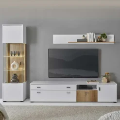 Wohnzimmermöbel Kombi zweifarbig - Nenaloro (dreiteilig)^Wohnen