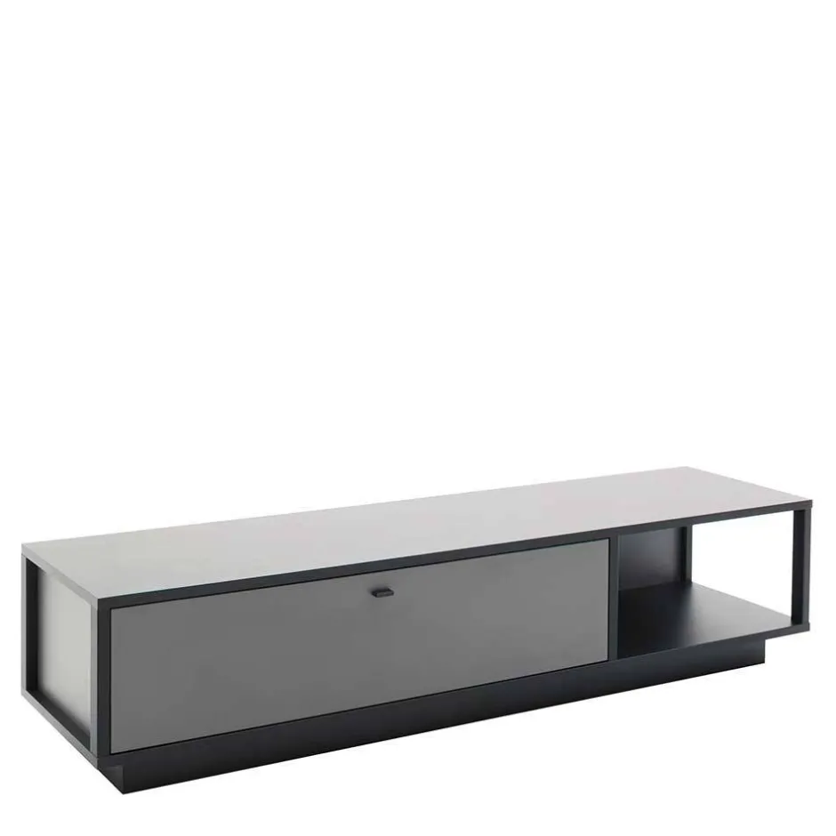 Wohnen Wohnzimmermöbel TV Wand in Grau - Ridona (dreiteilig)