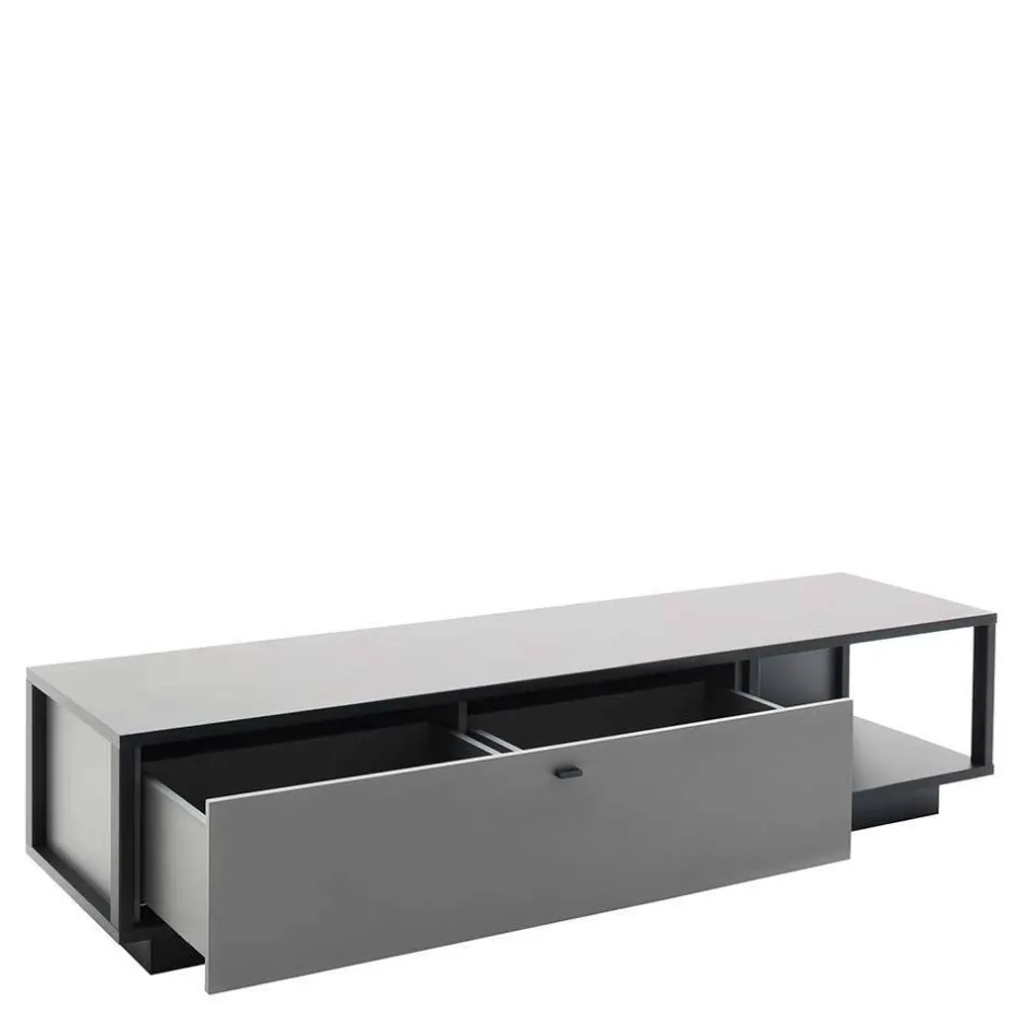 Wohnen Wohnzimmermöbel TV Wand in Grau - Ridona (dreiteilig)