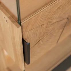 Wohnen Wohnzimmerschrank aus Eiche und Glas - Masicuri