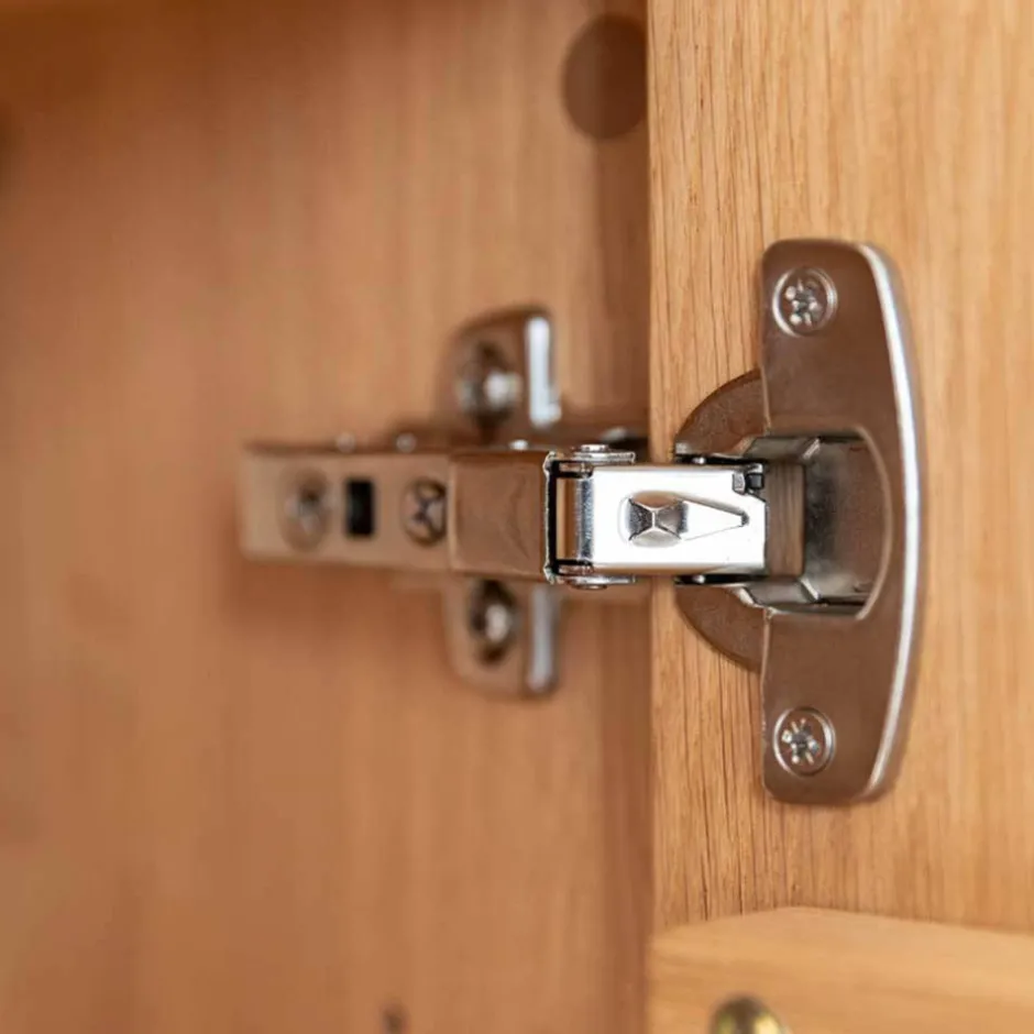 Wohnen Wohnzimmerschrank aus Eiche und Glas - Masicuri