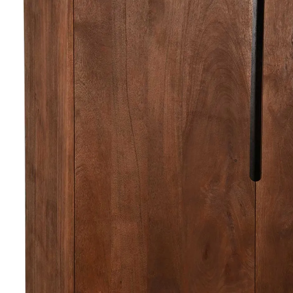 Wohnzimmerschrank in Mangoholz Dunkelbraun - Enija^Wohnen
