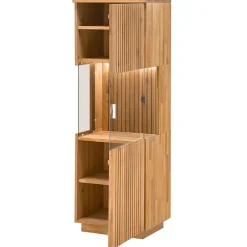 Wohnzimmerschrank in Wildeiche Bianco mit Glas - Nelsons^Wohnen Online