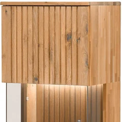 Wohnzimmerschrank in Wildeiche Bianco mit Glas - Nelsons^Wohnen Online