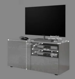 Wohnen Wohnzimmerschränke in Hochglanz - Vascaub (dreiteilig)