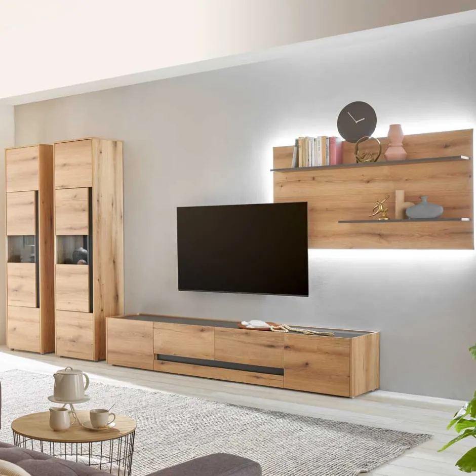 Wohnzimmerschränke und Paneel Set - Colomania (vierteilig)^Wohnen