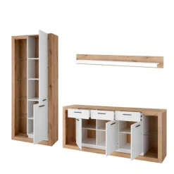 Wohnen Wohnzimmerschränke und Wandboard Set - Adejano (dreiteilig)