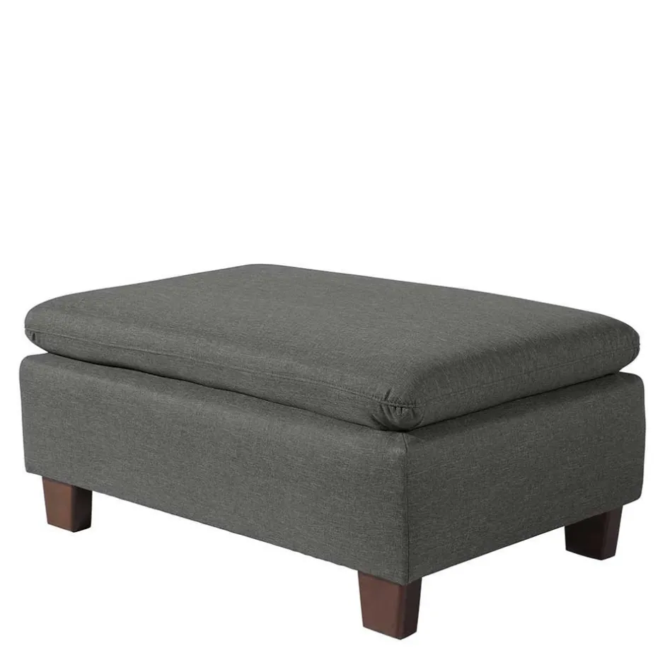 Wohnzimmersessel in Anthrazit und Nussbaum - Classimo^Wohnen Discount