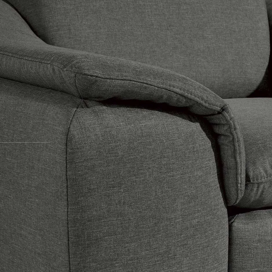 Wohnzimmersessel in Anthrazit und Nussbaum - Classimo^Wohnen Discount