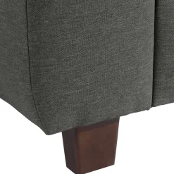 Wohnzimmersessel in Anthrazit und Nussbaum - Classimo^Wohnen Discount