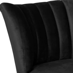 Wohnen Wohnzimmersessel in Schwarz Samtvelours - Vulias