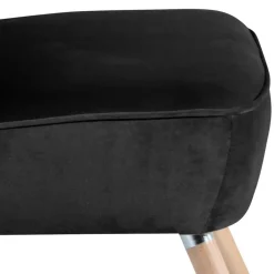 Wohnen Wohnzimmersessel in Schwarz Samtvelours - Vulias