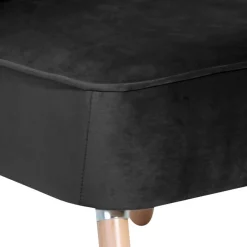 Wohnen Wohnzimmersessel in Schwarz Samtvelours - Vulias