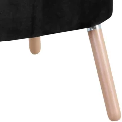 Wohnen Wohnzimmersessel in Schwarz Samtvelours - Vulias