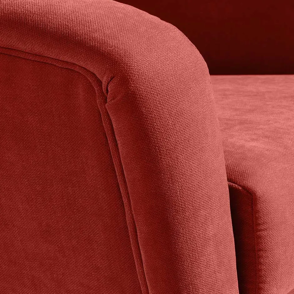 Wohnzimmersessel in Terracotta Velours - Emjada^Wohnen