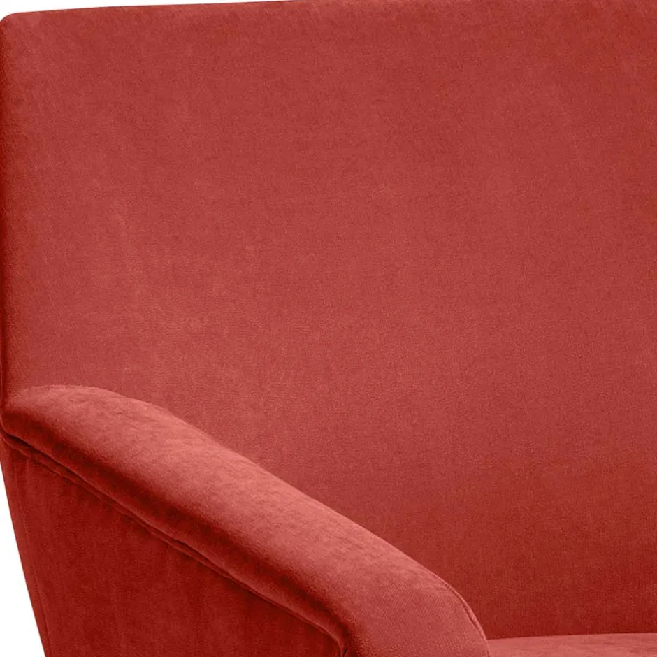 Wohnzimmersessel in Terracotta Velours - Emjada^Wohnen