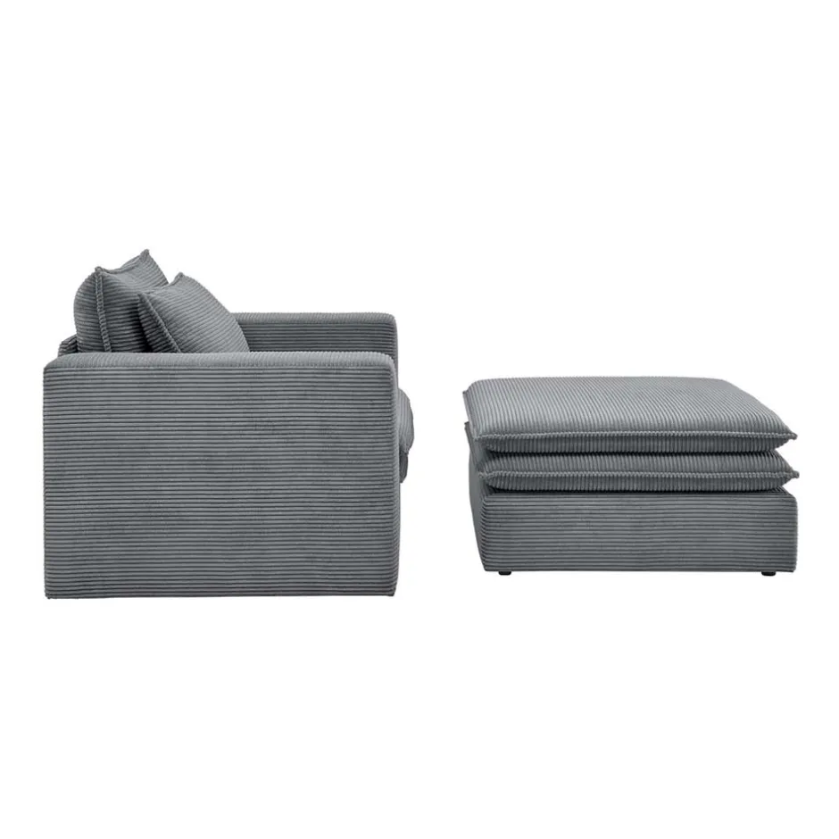 Wohnzimmersessel und Hocker Set - Ruffos (zweiteilig)^Wohnen Hot