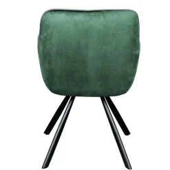 Wohnen Wohnzimmerstuhl mit Armlehnen in Grün Samt - Relindo