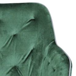 Wohnen Wohnzimmerstuhl mit Armlehnen in Grün Samt - Relindo