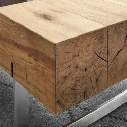 Wohnzimmertisch aus Rauchglas und Asteiche Furnier - Valjita^Wohnen