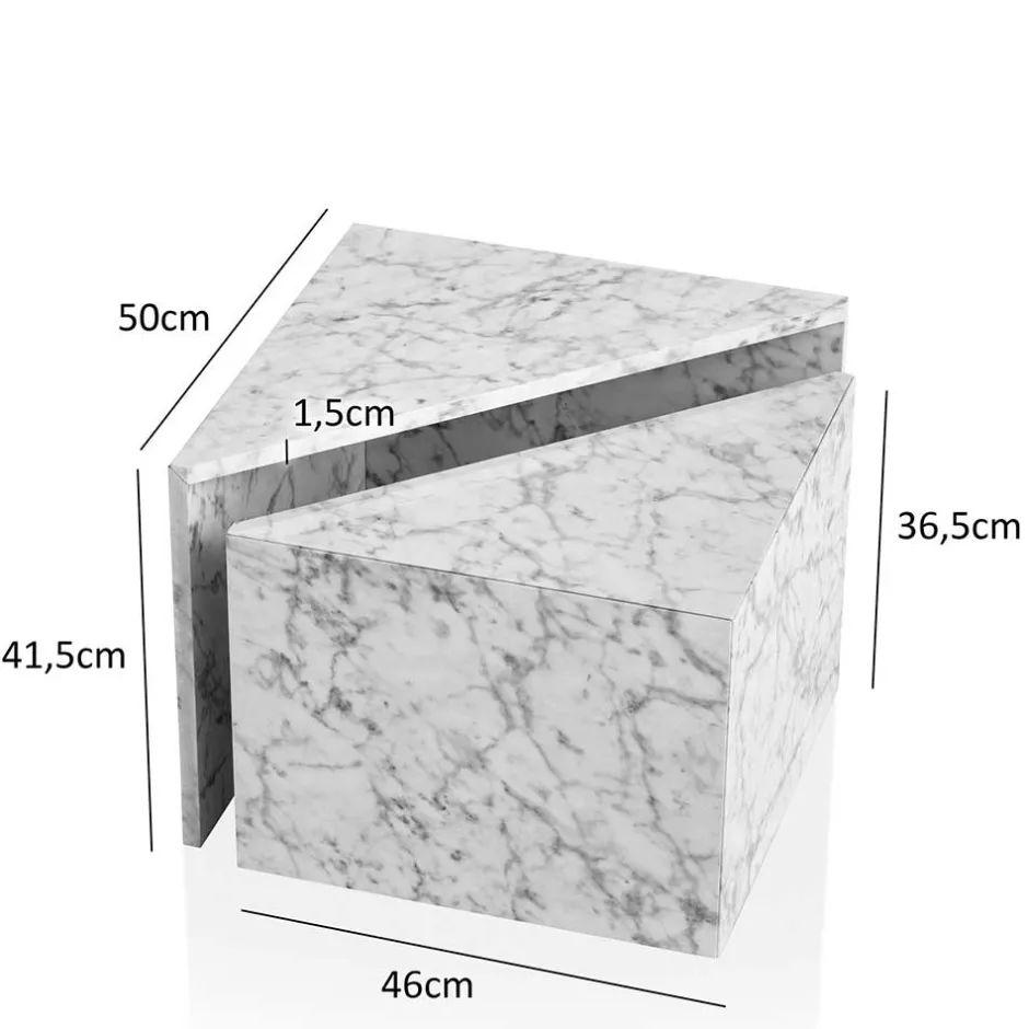 Wohnen Wohnzimmertisch Duo dreieckig - Lilith (zweiteilig)