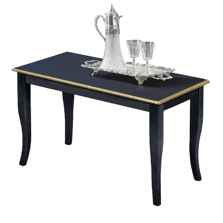 Wohnzimmertisch in Dunkelblau und Gold - Albro^Wohnen Sale