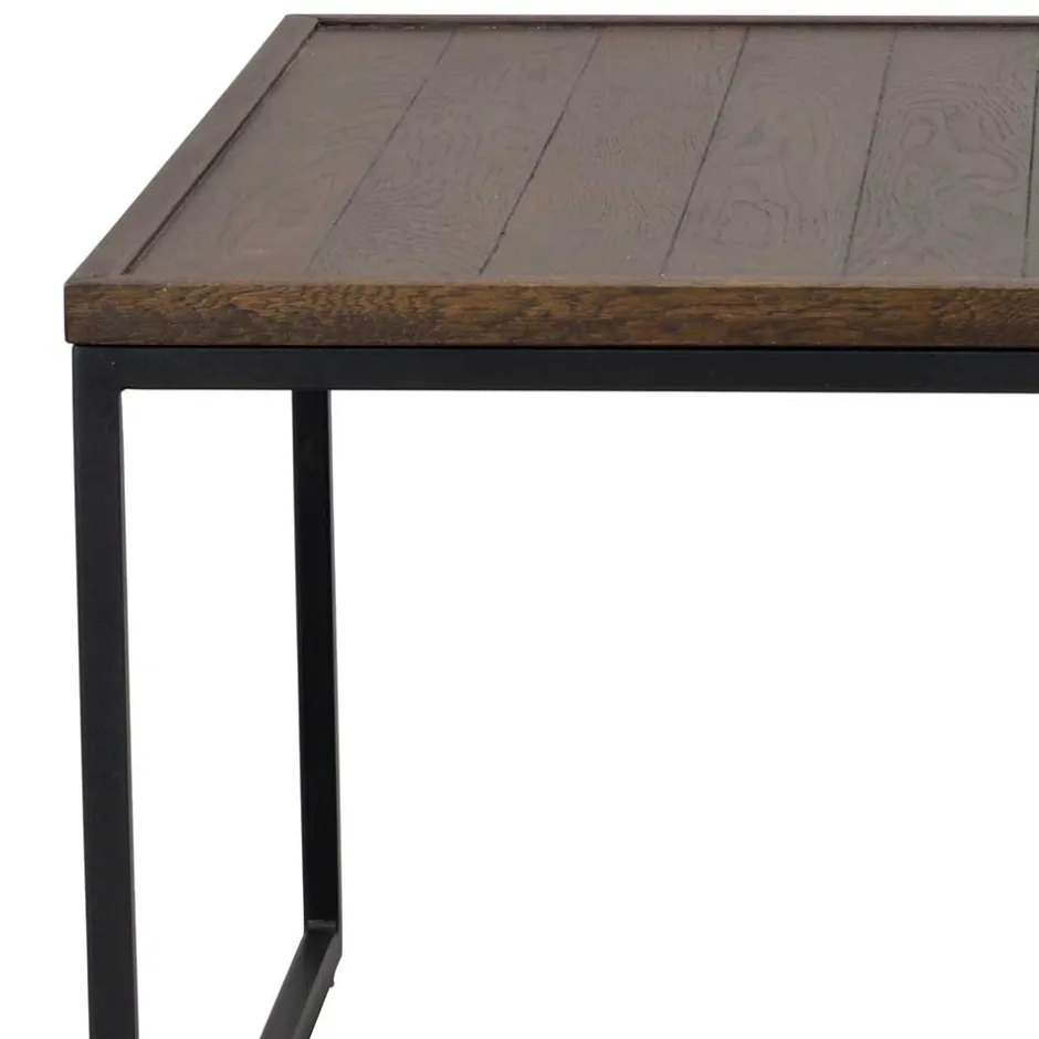 Wohnzimmertisch in Eiche Dunkel & Schwarz - Stamforts^Wohnen