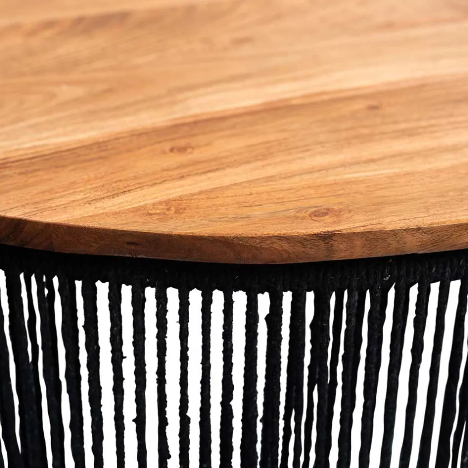 Wohnzimmertisch mit Akazienholz Platte - Boom^Wohnen Online