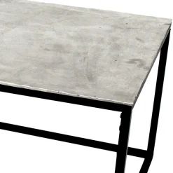 Wohnzimmertisch mit Alu Platte in Silber - Magura^Wohnen Online