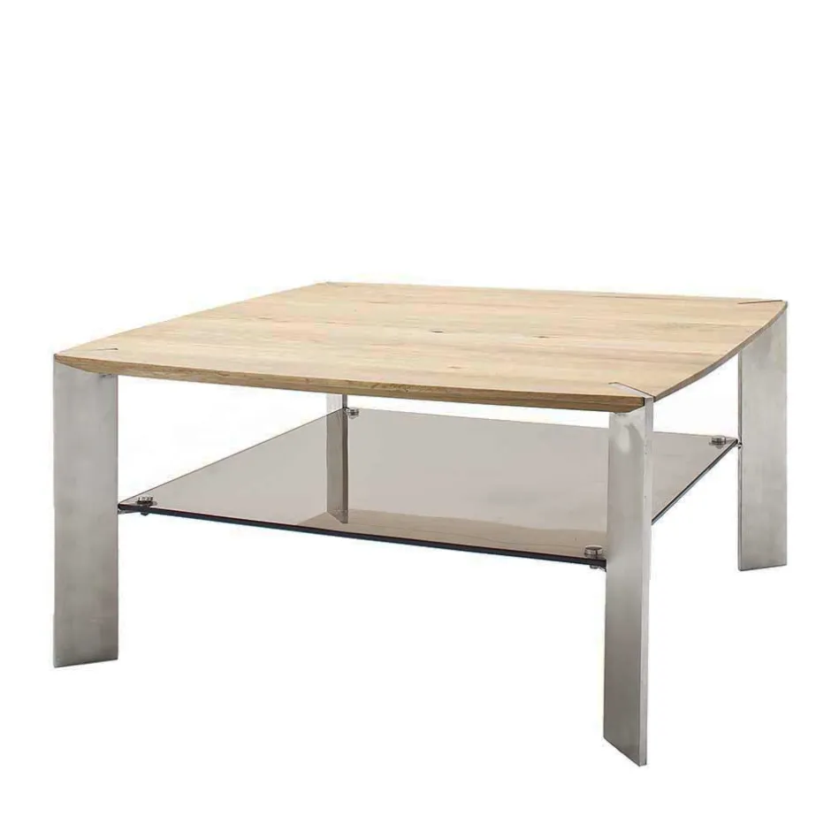 Wohnzimmertisch mit Asteiche Platte - Rajavo^Wohnen Online