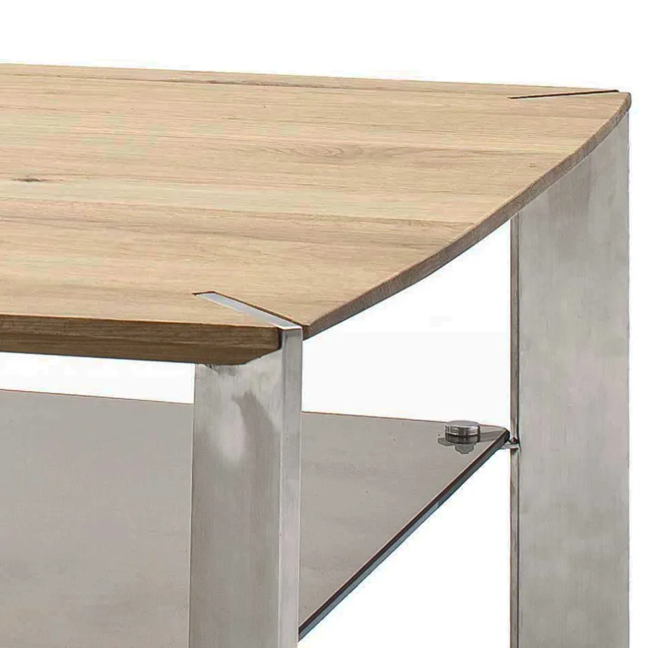 Wohnzimmertisch mit Asteiche Platte - Rajavo^Wohnen Online