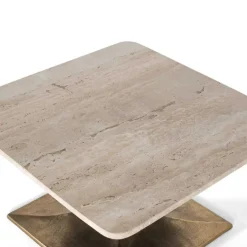 Wohnzimmertisch mit hellgrauer Marmorplatte - Cimbaly^Wohnen Sale